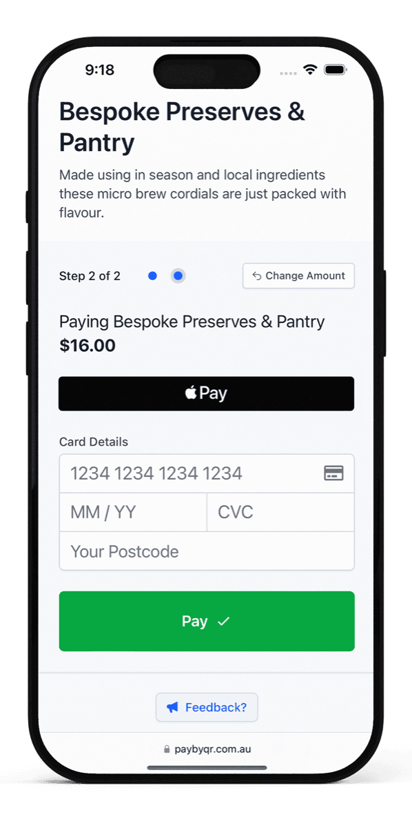 Card, Apple Pay or Google Pay